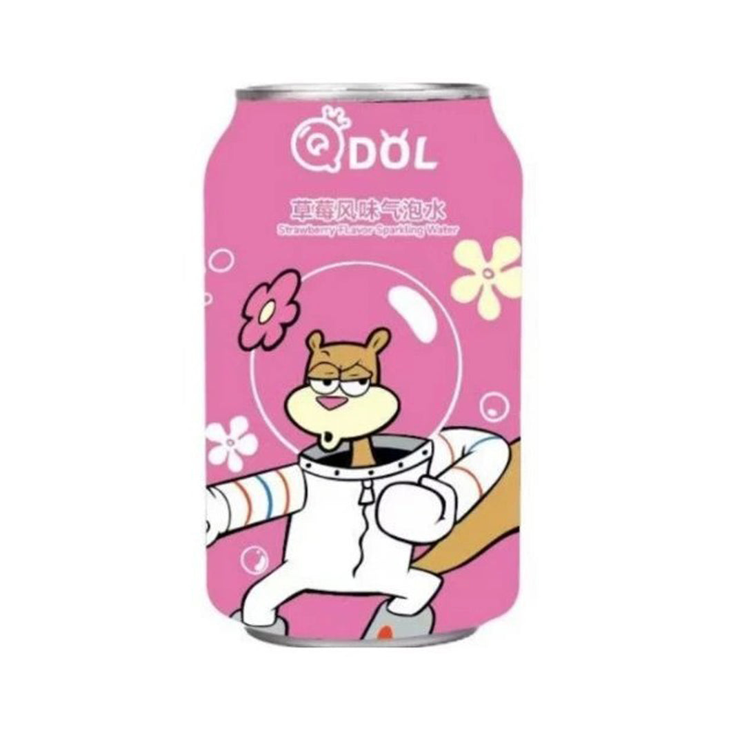 QDOL Spongebob Strawberry Sparkling Water Sandy 330ml