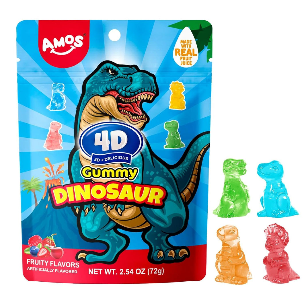 Amos 4D Jelly Sweets Dinosaur 72g