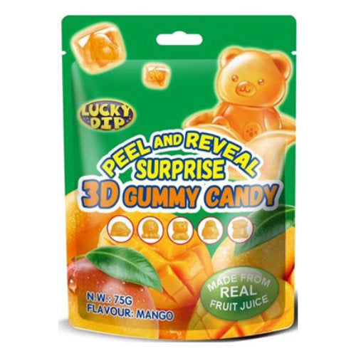 Peel & Reveal Surprise 3D Gummy Candy Mango 75g