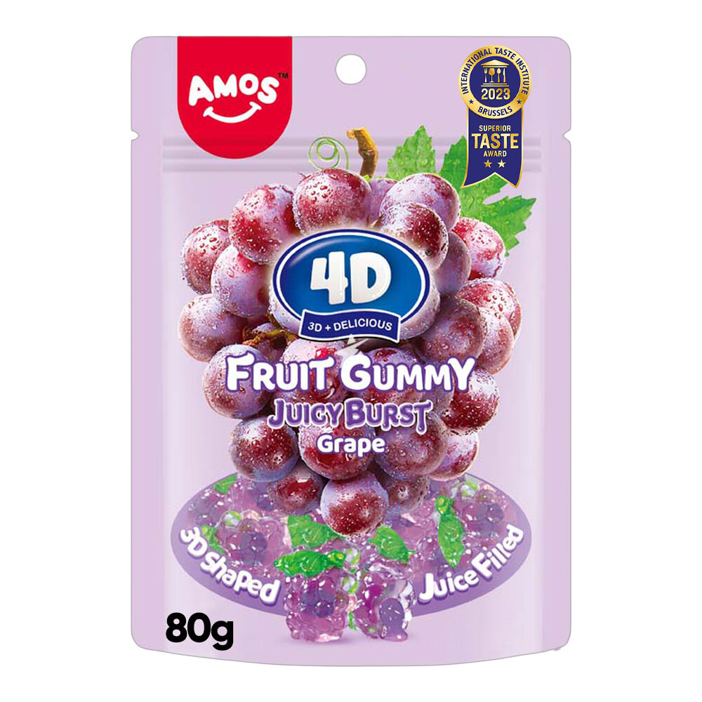 Amos 4D Fruit Gummy Grape Burst 80g
