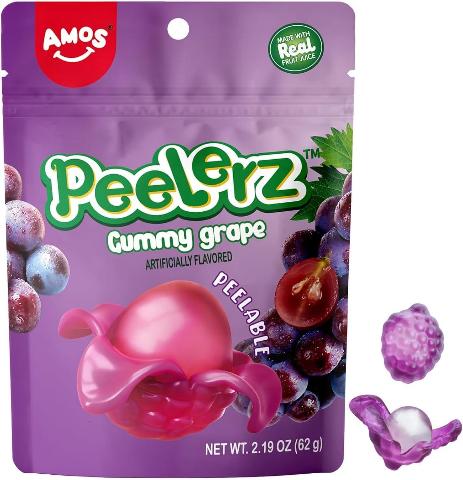 Amos Peelerz Gummy Grape Peelable 65g