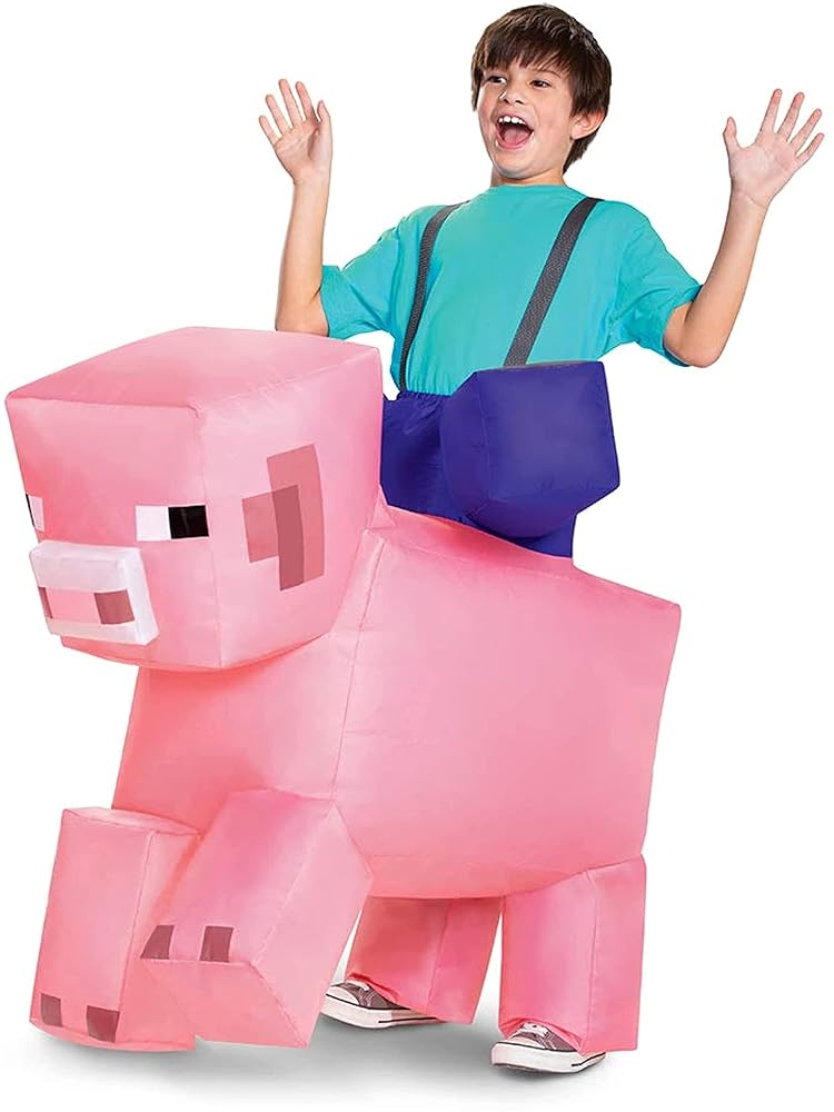 Minecraft Inflatable Pig Ride-On