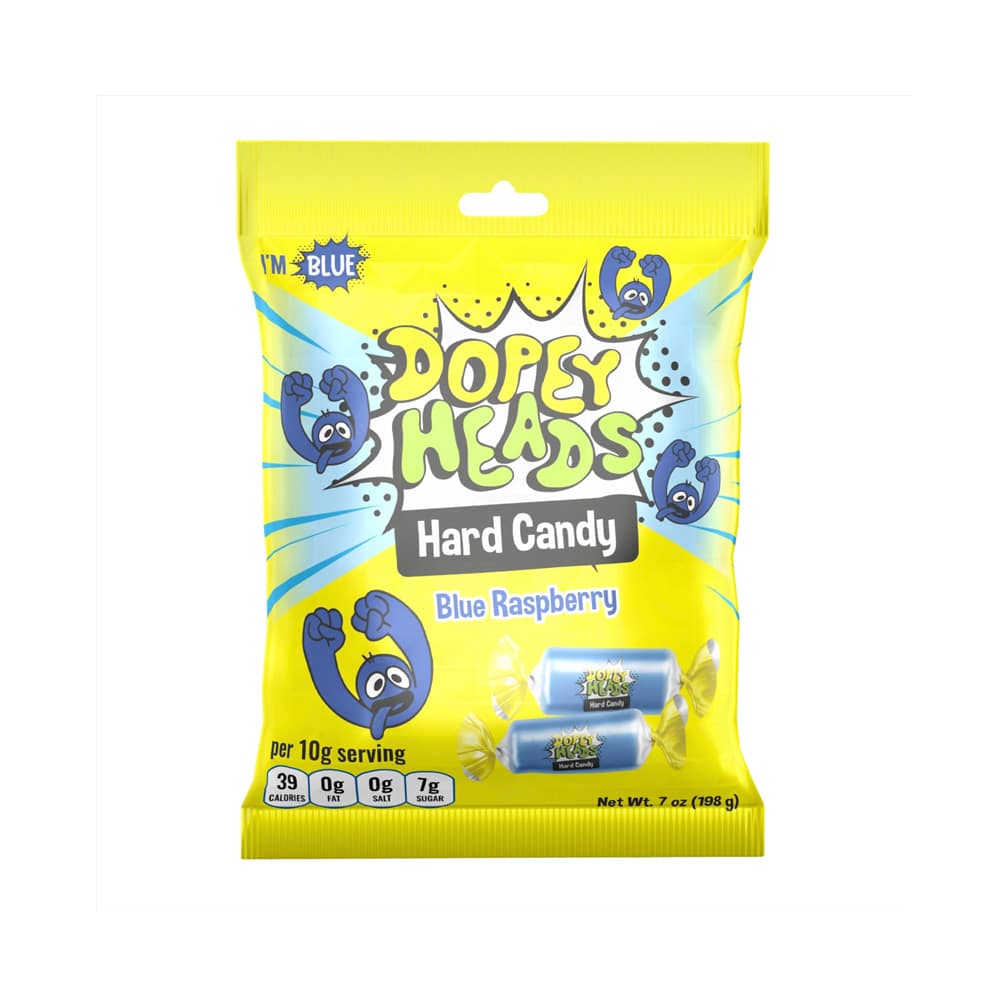 Dopey Heads Hard Candy Blue Raspberry 198g