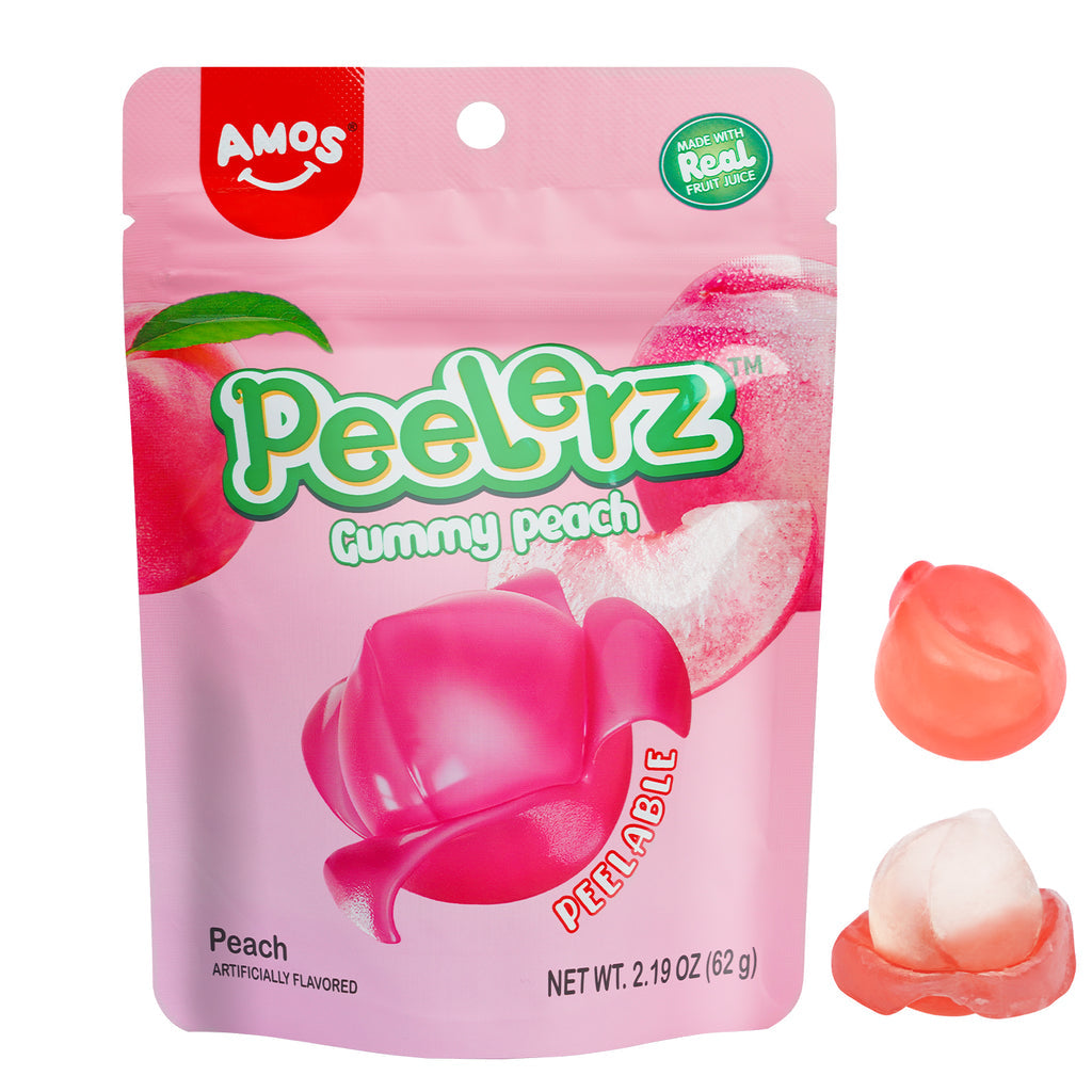 Amos Peelerz Gummy Peach Peelable 65g