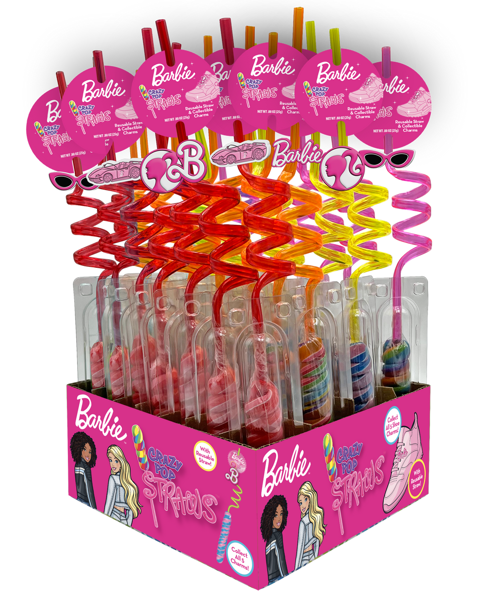 Barbie Crazy Pop Straw with Shoe Charm