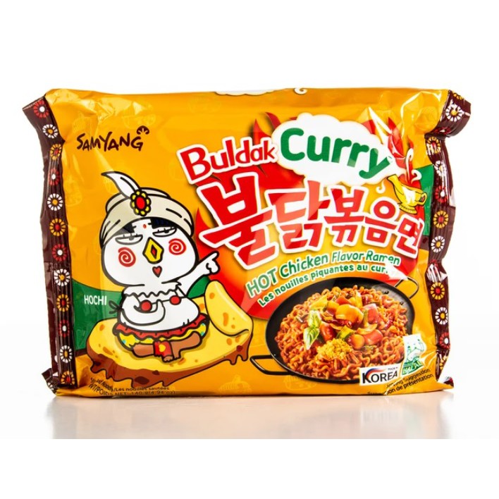 Buldak Hot Chicken Curry Noodles.