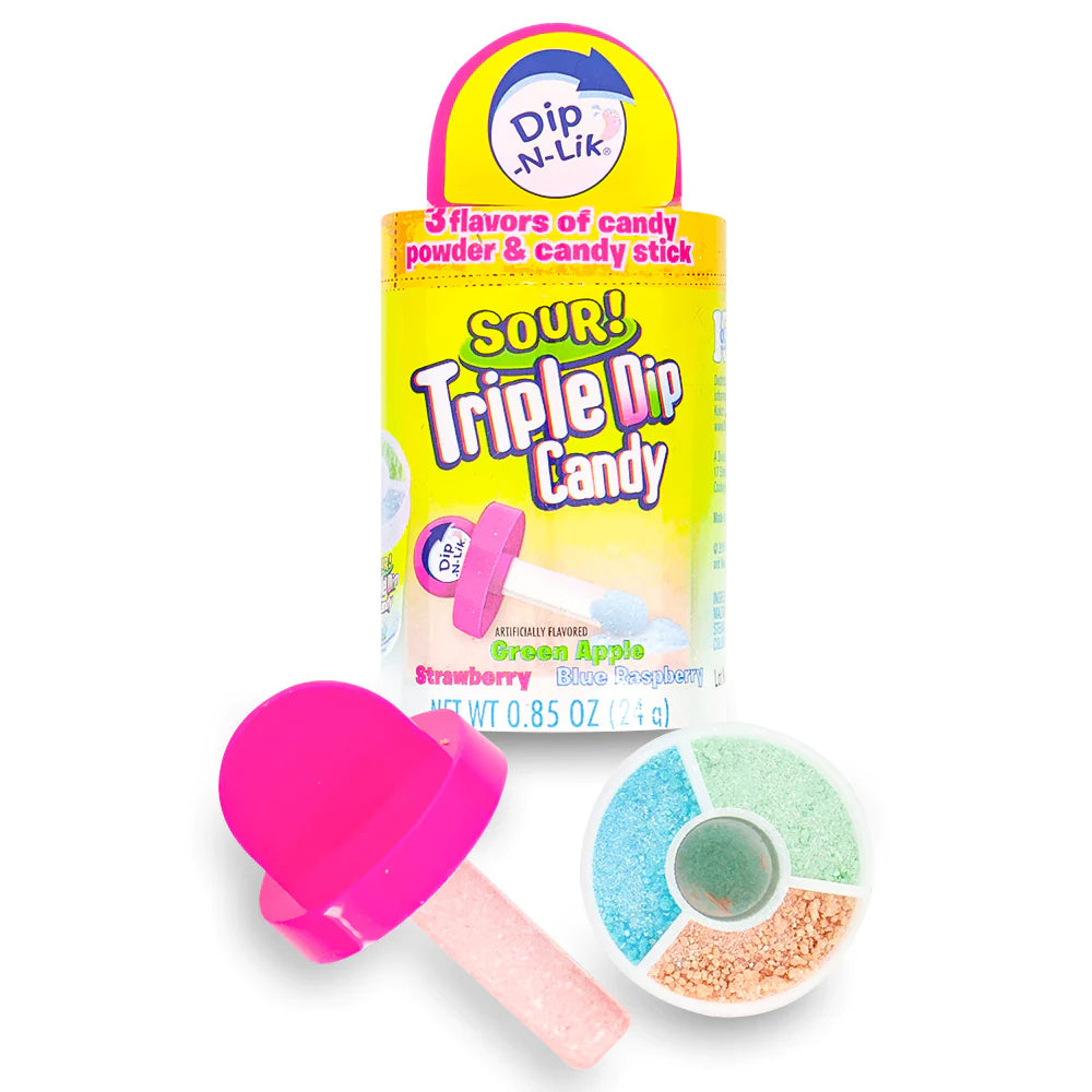 Dip-N-LIk Triple Dip Candy Sour 24g.