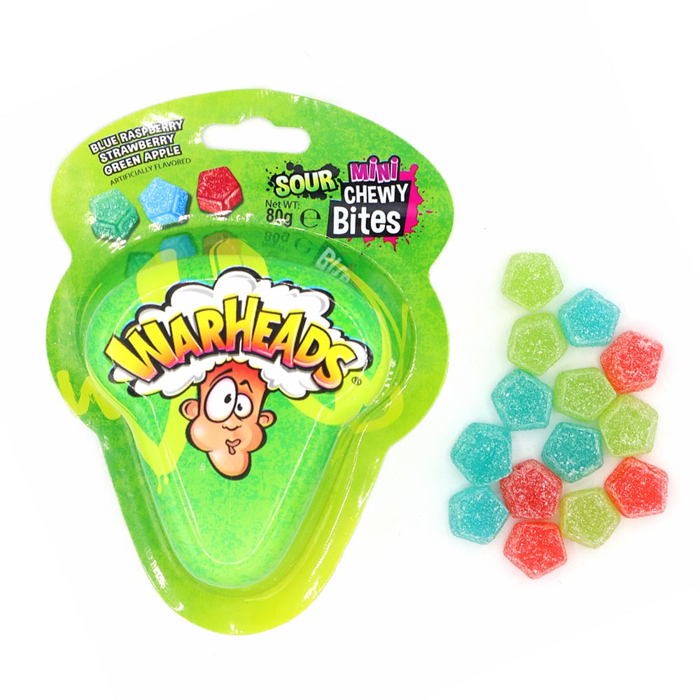 Warheads Sour Mini Chewy Bites 80g