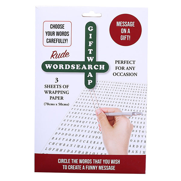 Rude Wordsearch Gift Wrap