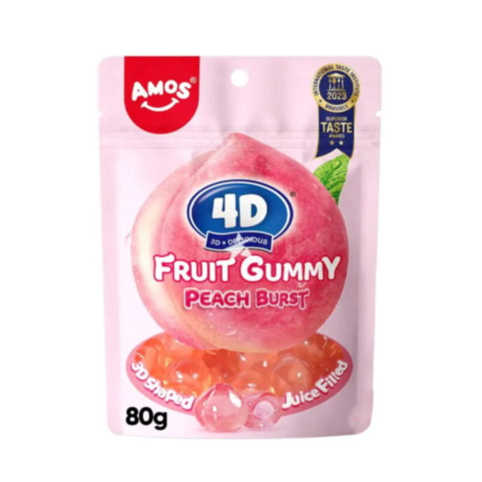 Amos 4D Fruit Gummy Peach Burst 80g