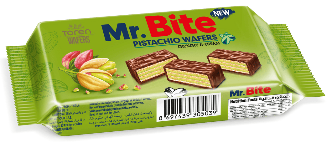 Mr Bite Pistachio Wafer 35g