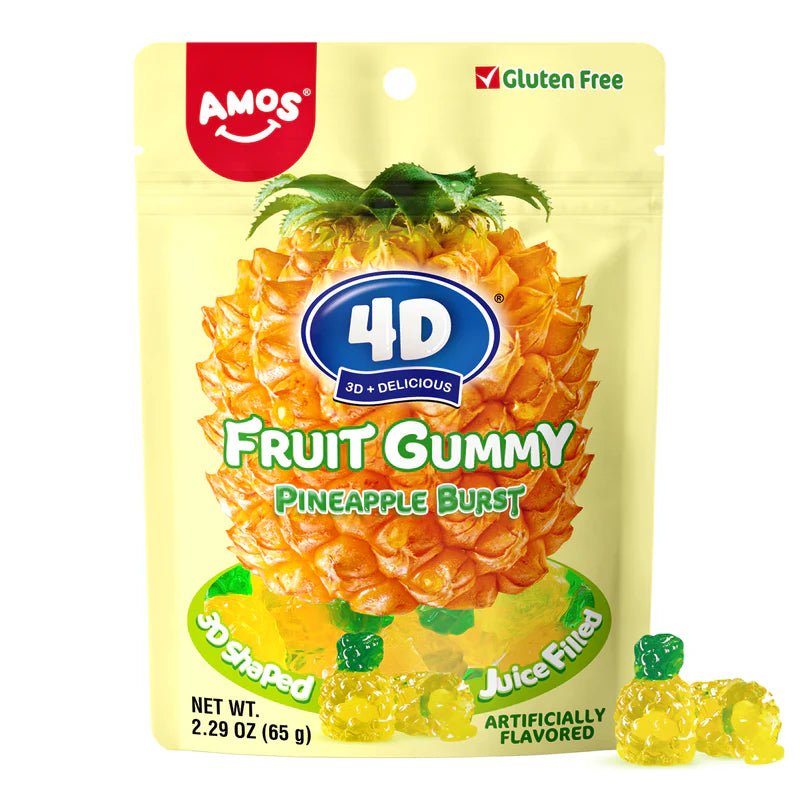 Amos 4D Fruit Gummy Pineapple Burst 170g