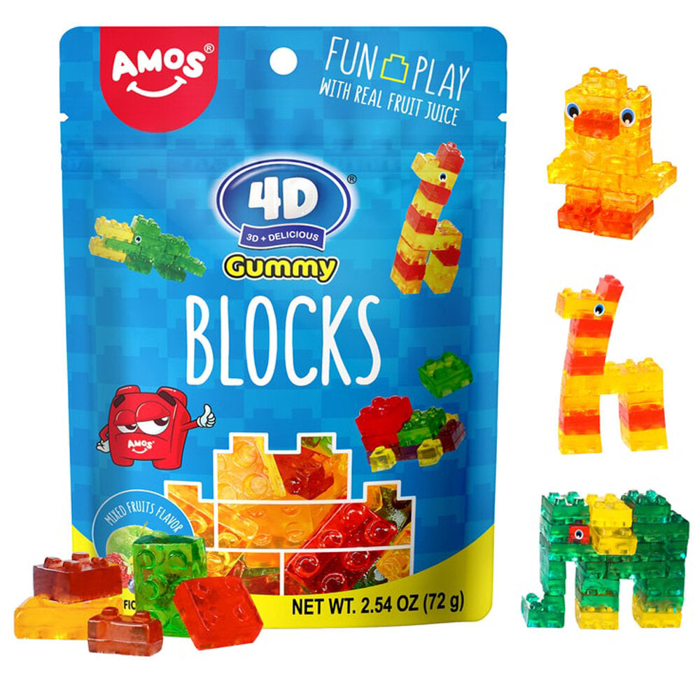 Amos 4D Jelly Sweets Blocks 72g