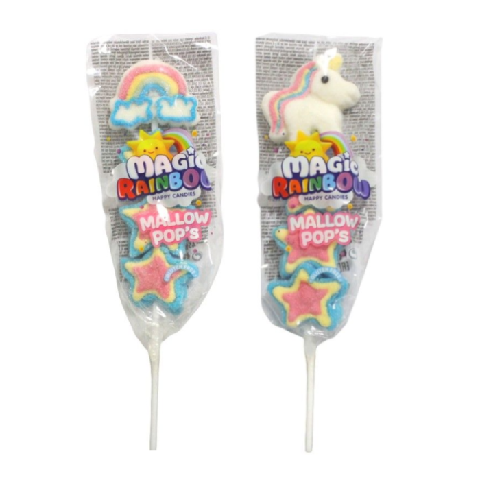 Magic Rainbow Mallow Pops 45g