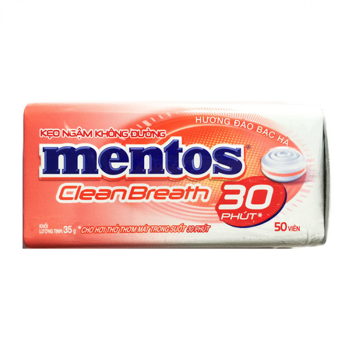 Mentos Clean Breath Peach Mints 35g
