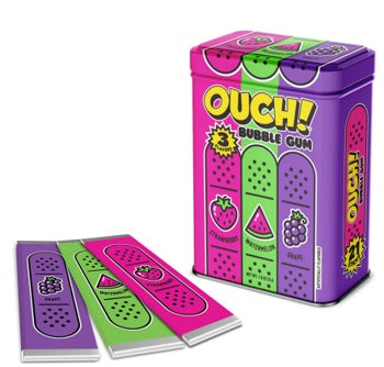 Ouch! Bubble Gum Band Aids 56g