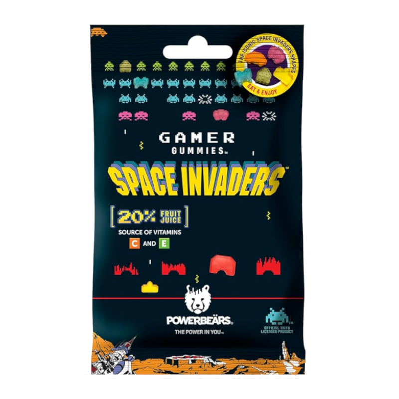 PowerBears Space Invaders Gummies 50g.