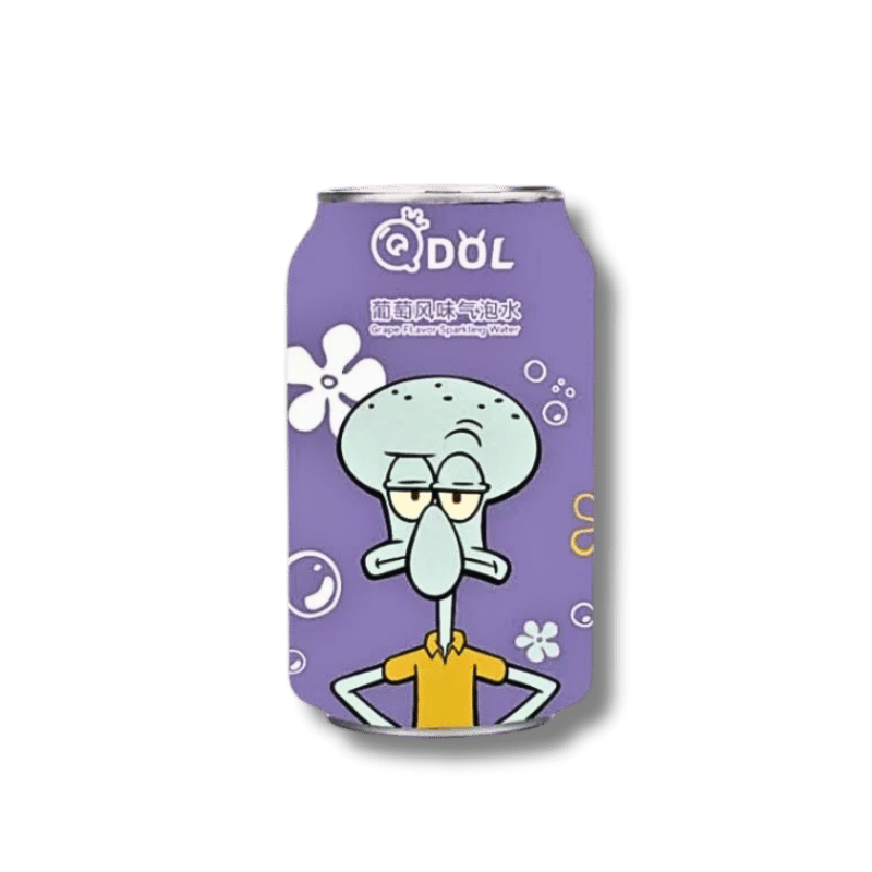 QDOL Grape Sparkling Water Squidward 330ml
