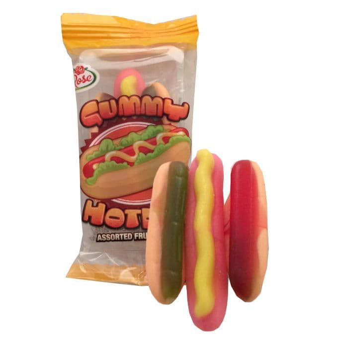 Rose Gummy Hot Dog.